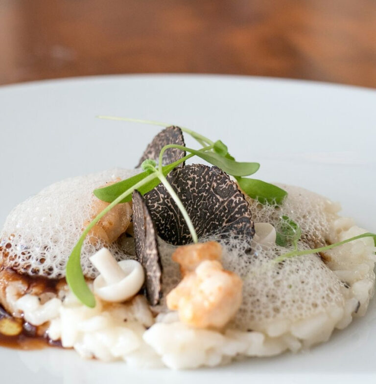 Le Risotto aux champignons & à la Truffe, espuma à la Truffe