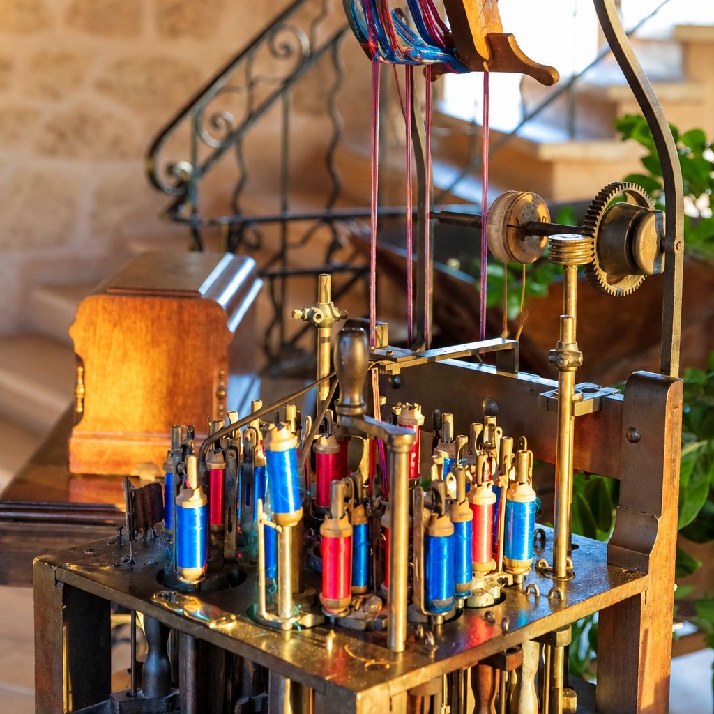 Ribbon-weaving machine using ribbons