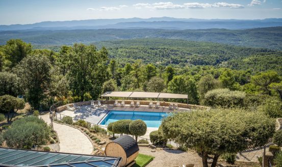 Breathtaking views of the countryside from the Tourtour Bastide