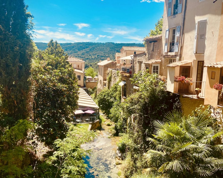 View of a village in the Var with surrounding nature