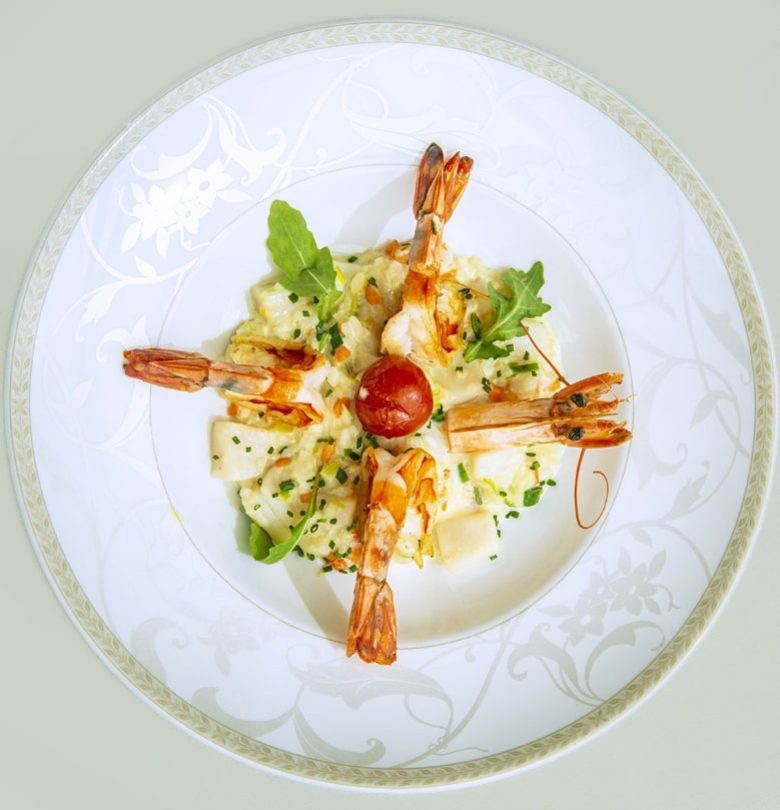 Plate with dish from the Bastide de Tourtour restaurant - restaurant tourtour
